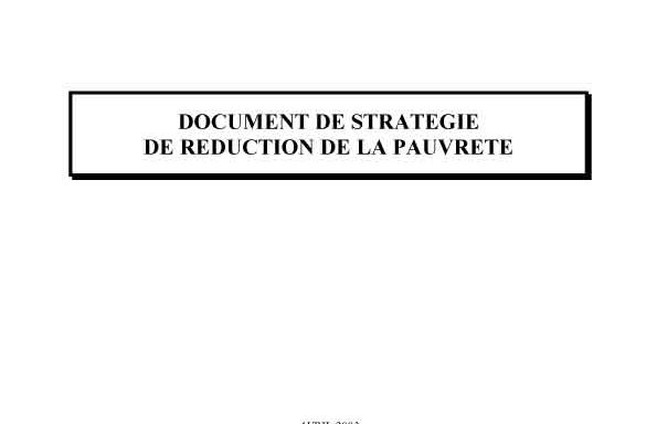 Document de stratégie de réduction de la pauvreté