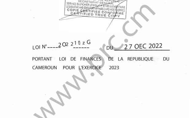 Loi de finances pour l’exercice 2023