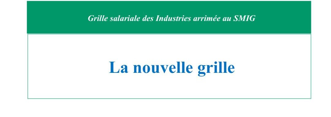 Grille salariale des industries de transformation arrimée au Smig