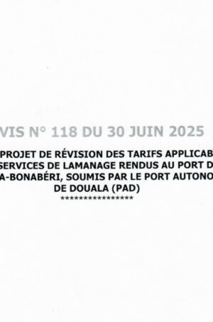 AVIS N° 118 DU 30 JUIN 2025 – PAD