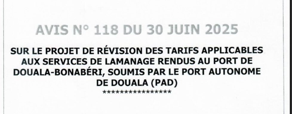 AVIS N° 118 DU 30 JUIN 2025 – PAD
